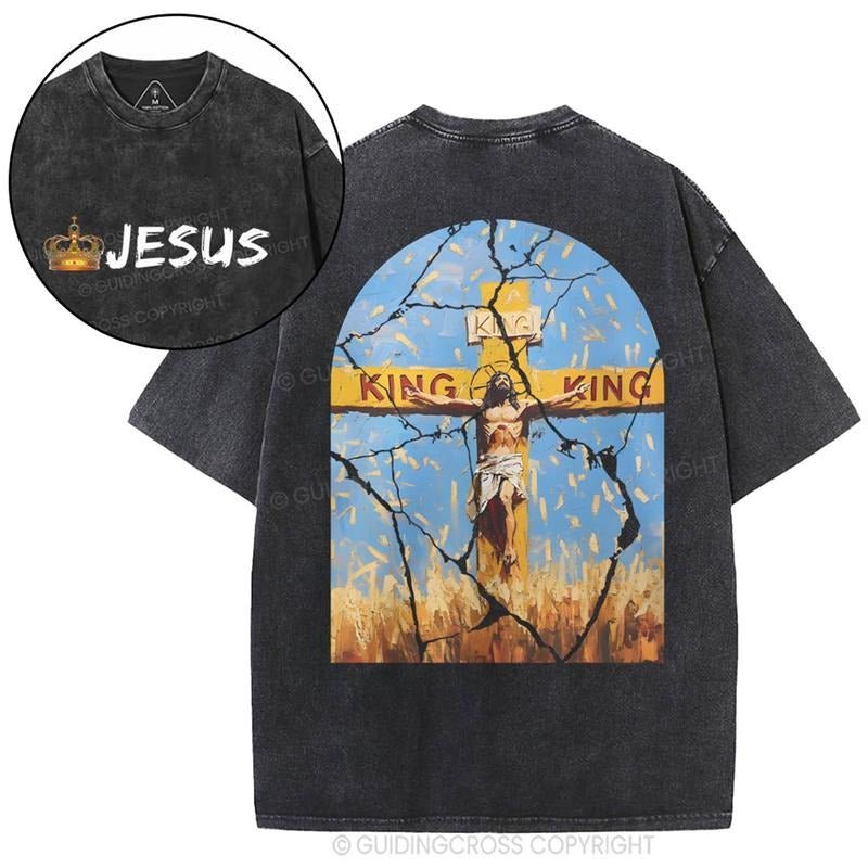 [ Mineral Wash ] JESUS Christian Washed Shirt Jesus Graphic Washed Style Shirt Hoodie, Sweatshirt | UrbanDripWear.com