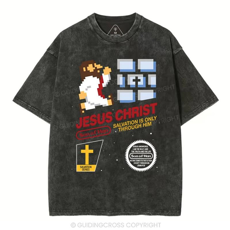 [ Mineral Wash ] Jesus Christ Chirstian Washed TShirt Jesus Graphic Washed Style Shirt Hoodie, Sweatshirt | UrbanDripWear.com