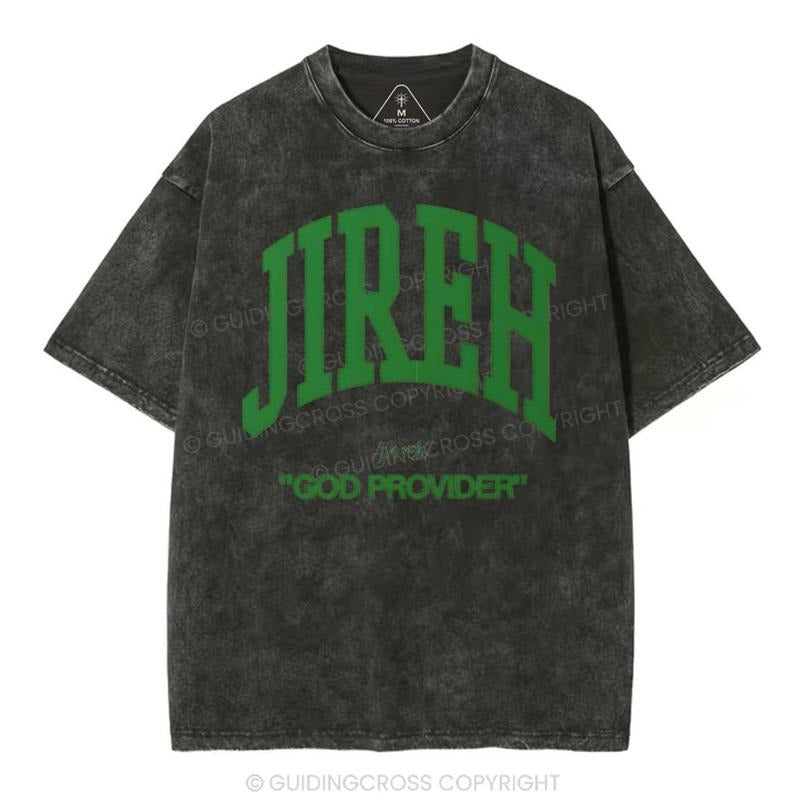 [ Mineral Wash ] Jireh Christian Washed TShirt Jesus Graphic Washed Style Shirt Hoodie, Sweatshirt | UrbanDripWear.com