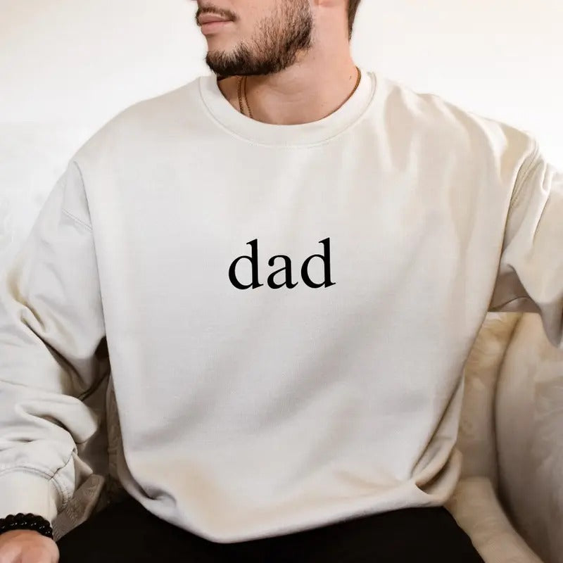 Minimal Dad Gemma Crewneck Sweatshirt, New Dad Sweatshirt Cotton Menswear T-Shirts, Hoodie | UrbanDripWear.com