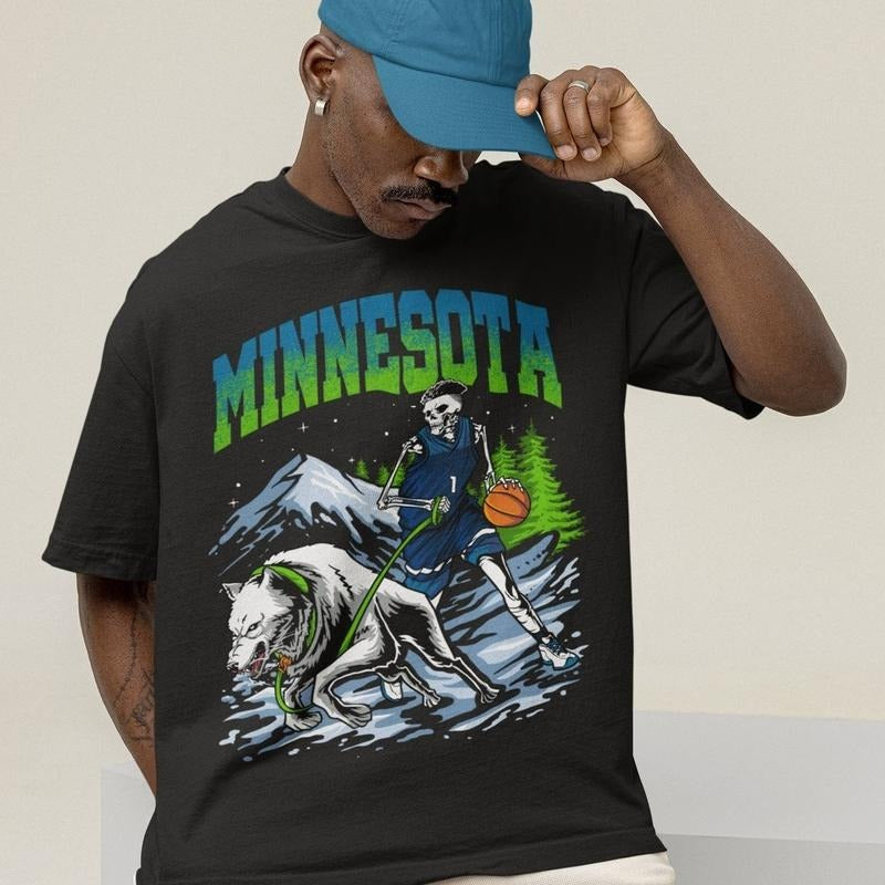 Minnesota Basketball T-Shirt, Vintage Minnesota Basketball Shirt, Unisex Minnesota Shirt, Retro Minnesota Shirt, Graphic...