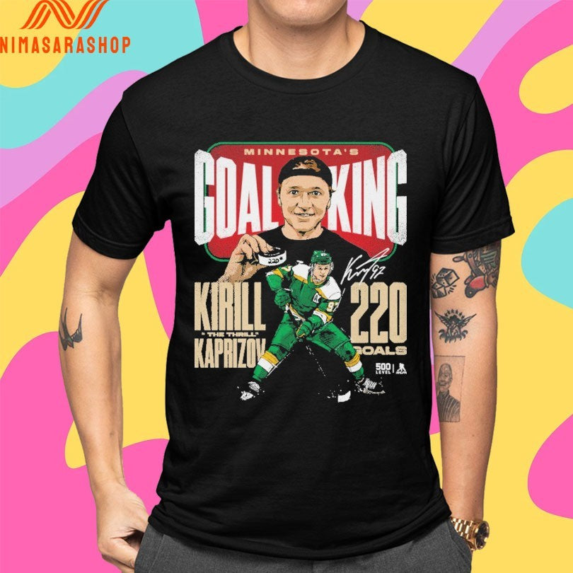 Minnesota Goal King Kirill Kaprizov The Thrill 220 Goals Shirts