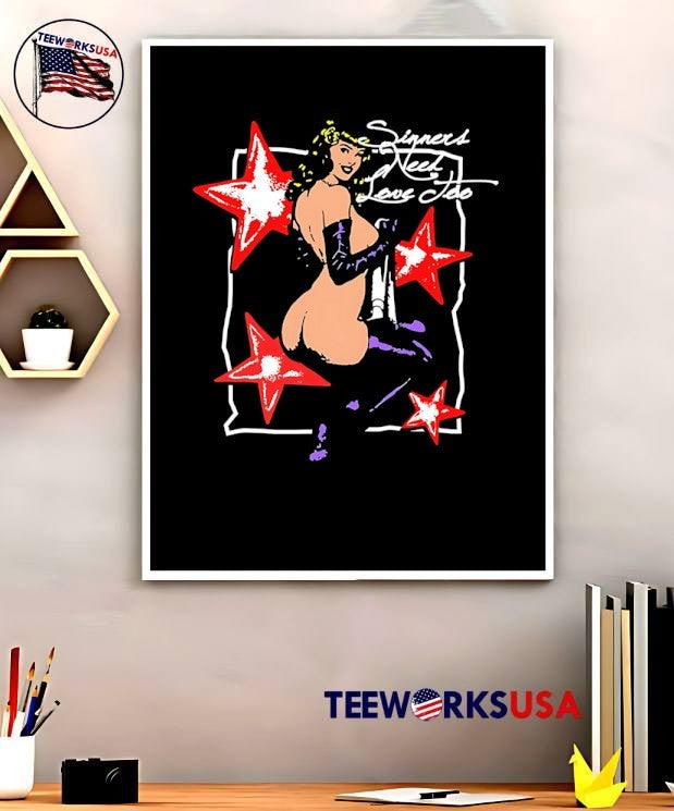 Misery Worldwide Art & Graphic Department Pinup Woman Sinners Need Love Too T-Shirt