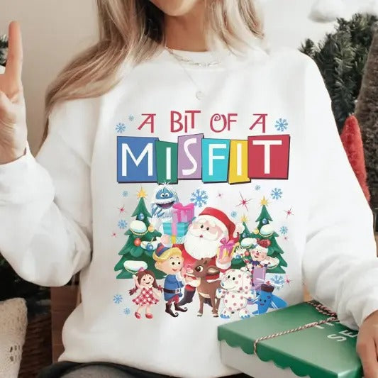 Misfit Toys Christmas Shirt, Rudolphs The Red Nosed Reindeer Unisex Loose Fit Shirt with Medium-heavy Fabric
