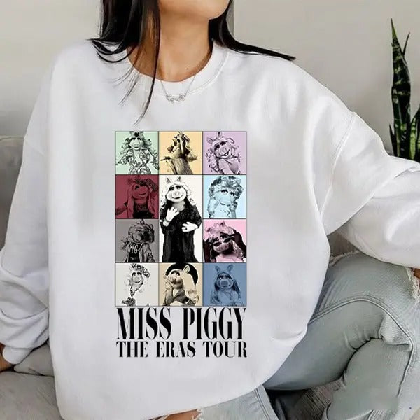 Miss Piggy The Eras Tour Shirt, Miss Pippy Shirt, Retro Piggy Sweatshirt, Piggy Muppets Tee shirt, Gift For Fan Hoodie