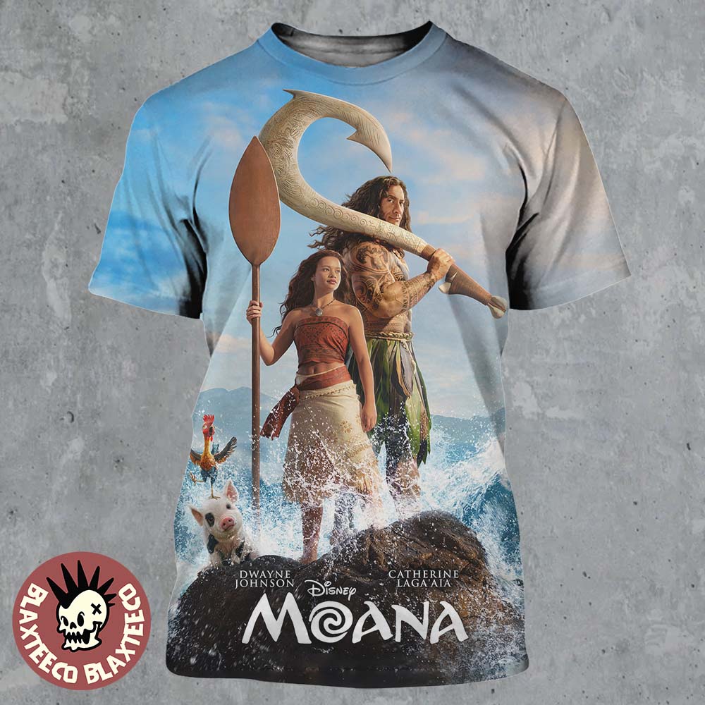Moana Live Action Starring The Rock Dwayne Johnson And Catherine Laga’aia In Theaters On July 10 2026 All Over Print Shirt
