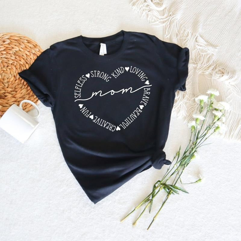 Mom Heart Shirt Strong Kind Mom Shirt Mother Day Mom Shirt Mothers Day Shirtmothers Day Giftmothers Day Shirt Happy...