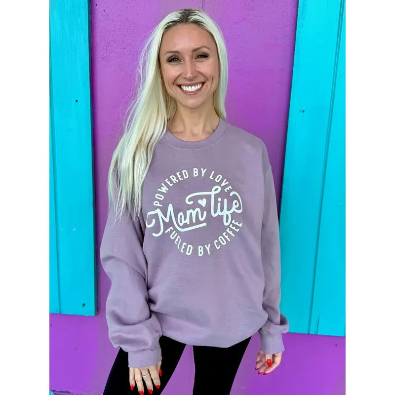 Mom Life Dusty Violet Sweatshirt T-Shirts, Hoodie | UrbanDripWear.com