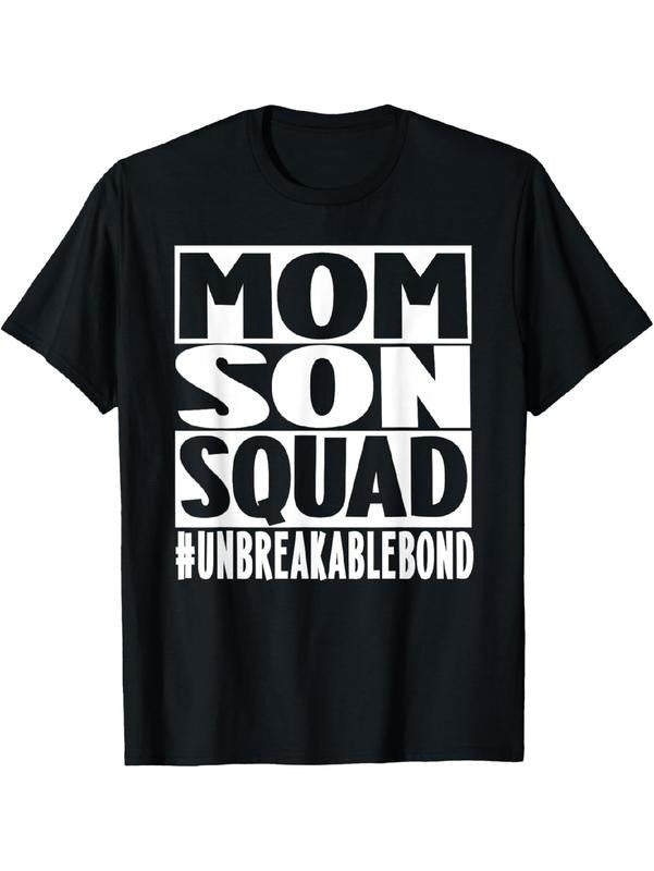 Mom Son Squad Unbreakable Bond Family T-Shirt Streetwear Casual Hoodie, Sweatshirt | UrbanDripWear.com
