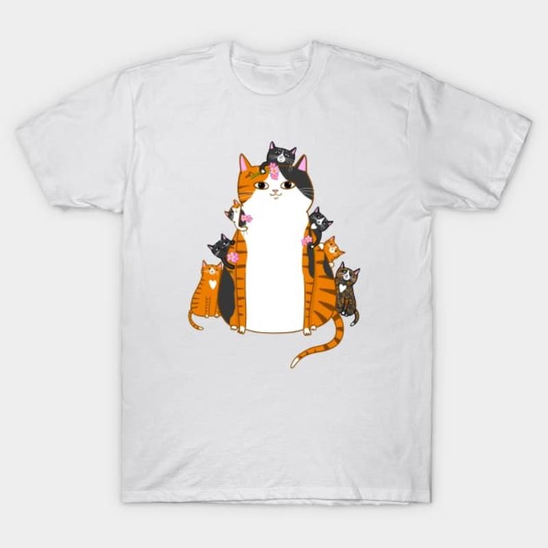 Mom and Kittens T-Shirt - Adorable Cat Lover Design Hoodie, Sweatshirt | UrbanDripWear.com