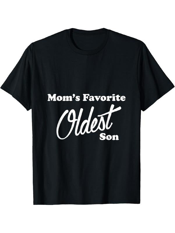Mom's Favorite Oldest Son T Shirt Favorite   Tee T-Shirt Summer Streetwear Hoodie, Sweatshirt | UrbanDripWear.com