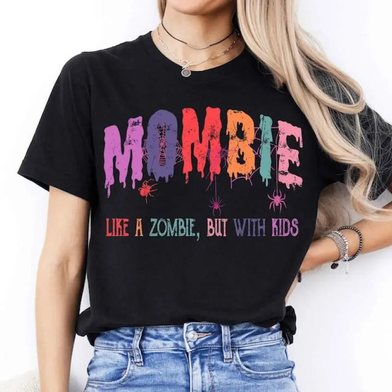 Mombie Like A Zombie But With Kids, Halloween Zombie Sweatshirt, Halloween Gift For Mom, Halloween Mom Shirt, Funny...