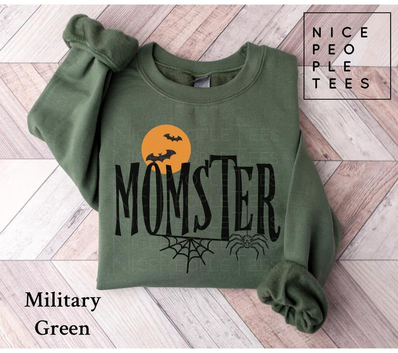 Momster Halloween Sweatshirt Momster Shirt Halloween Shirts For Women Halloween Crewneck Halloween Sweater Funny...