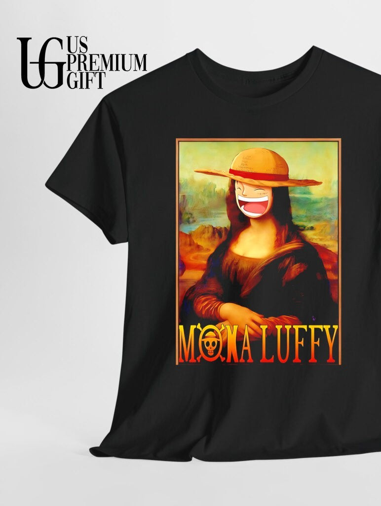 Mona Luffy Mona Lisa Anime parody shirt