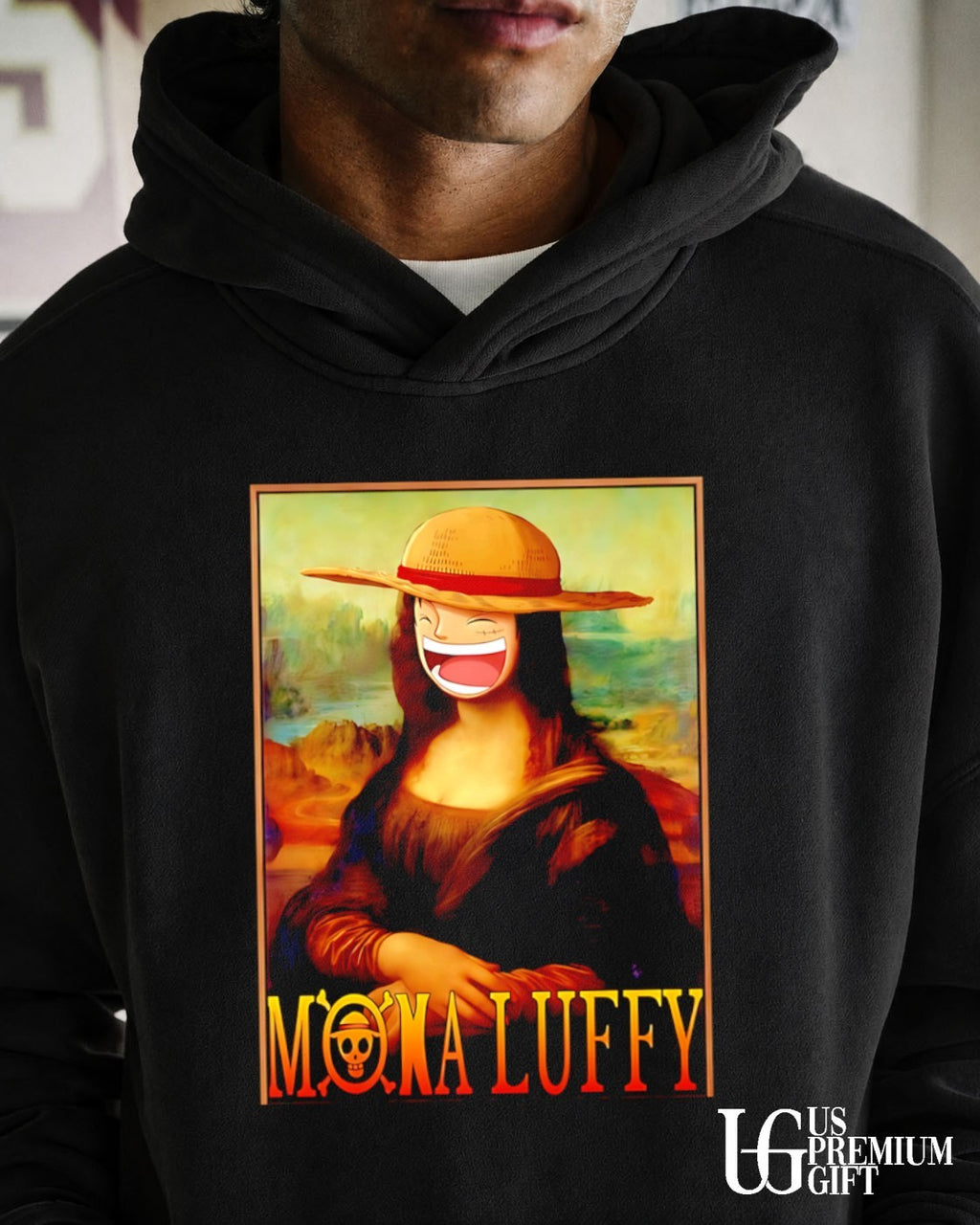 Mona Luffy Mona Lisa Anime parody shirt