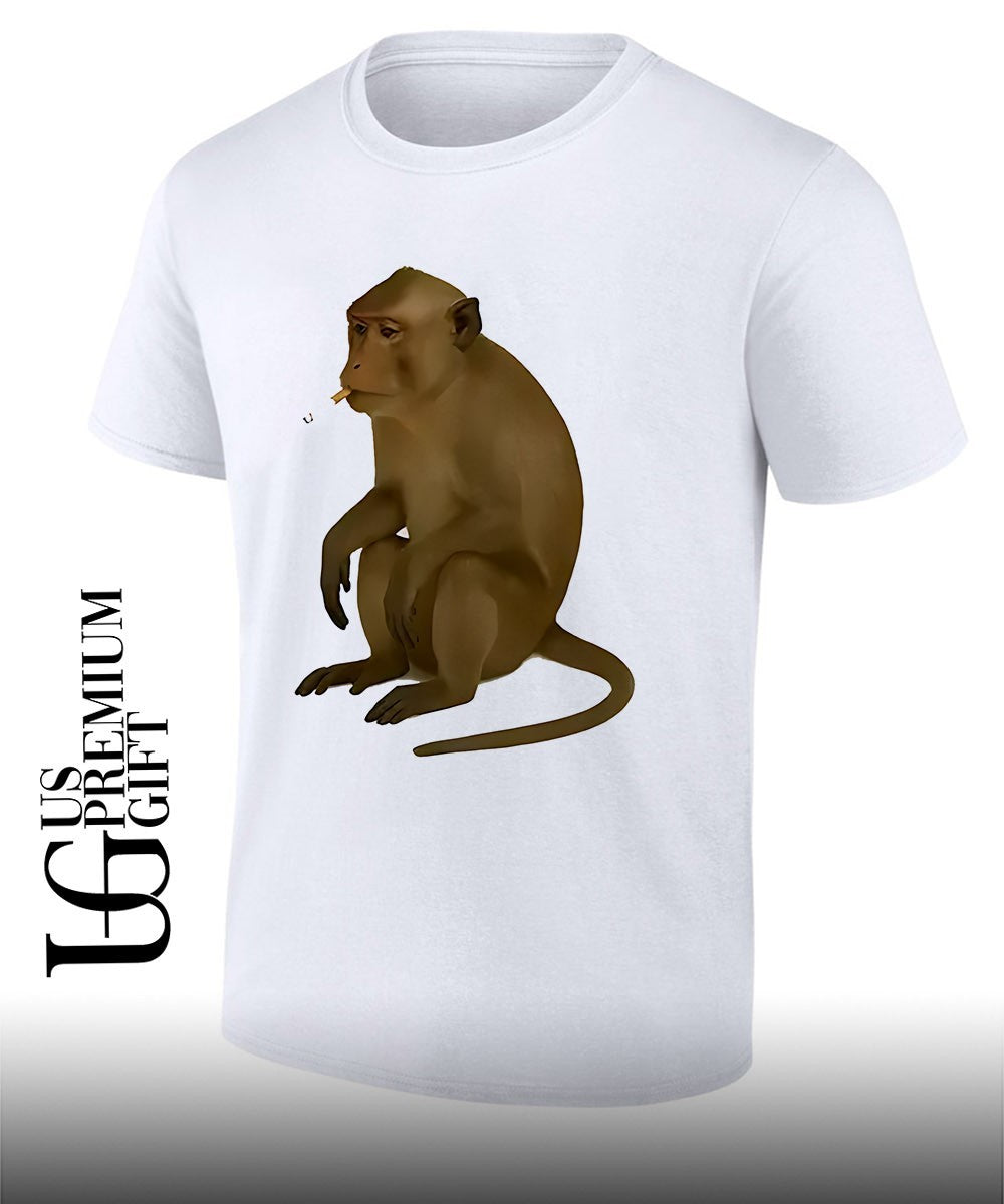 Monkey smoking cigarette meme shirt