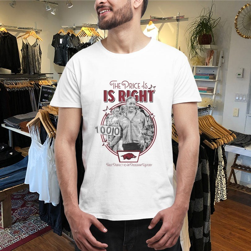 Morgan Price The Price Is Right First Perfect 10 In Program History Arkansas Razorbacks Shirts