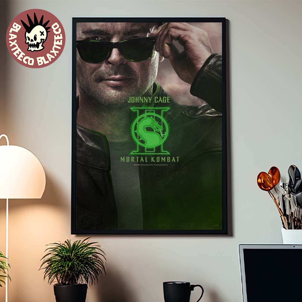 Mortal Kombat II Movie Exclusive Johnny Cage Character Poster Canvas For Home Decor