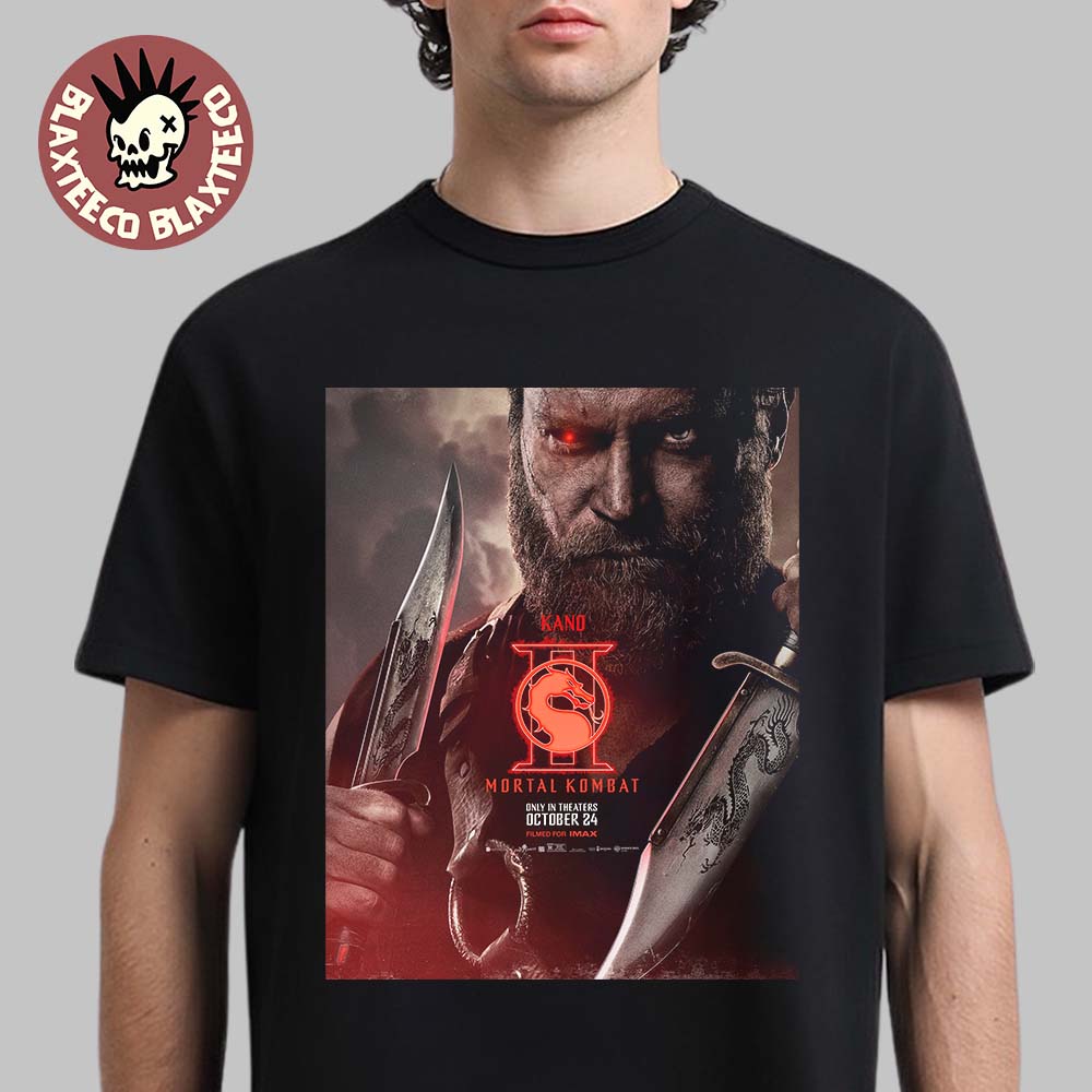 Mortal Kombat II Movie Exclusive Kano Character Poster T-Shirt