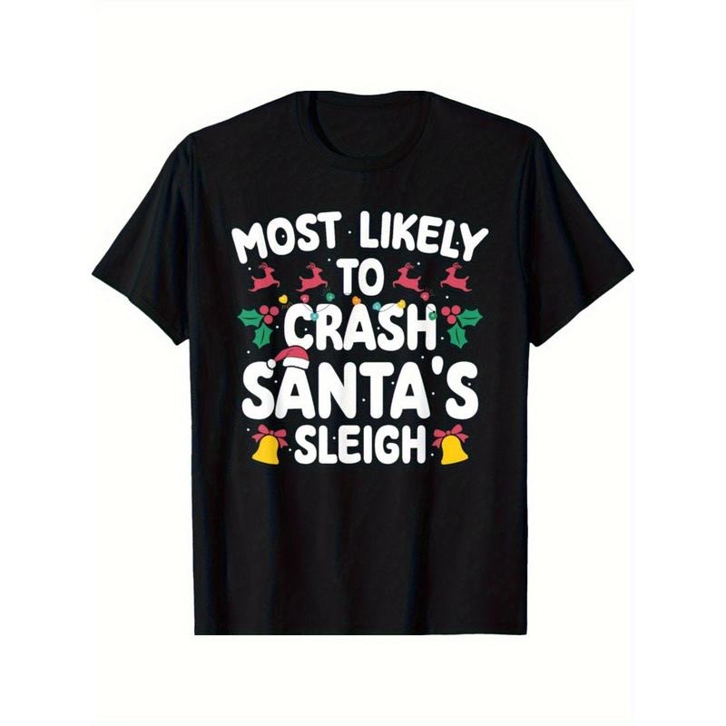 Most Likely To Crash Santas Sleigh Funny Family Christmas T-Shirt made in usa Hoodie, Sweatshirt | UrbanDripWear.com