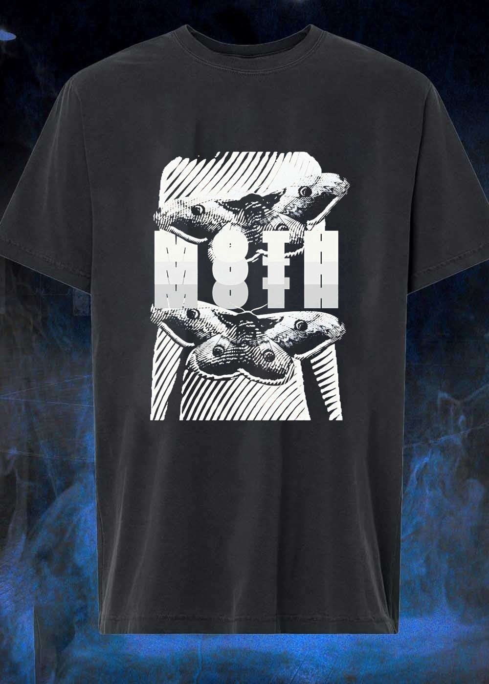 Moth Wings Graphic Reflective Text T-Shirt