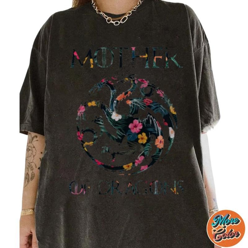 Mother Of Dragons Shirt, Mother's Day Shirts, Cotton Unisex T-shirt, Crew Neck, Size S- 3XL, Menswear Top, Womenswear Top...
