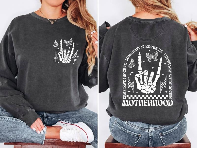 Motherhood I Rock It Women's Unisex Sweatshirt  T-shirt, sweater and Hoodie | UrbanDripWear.com
