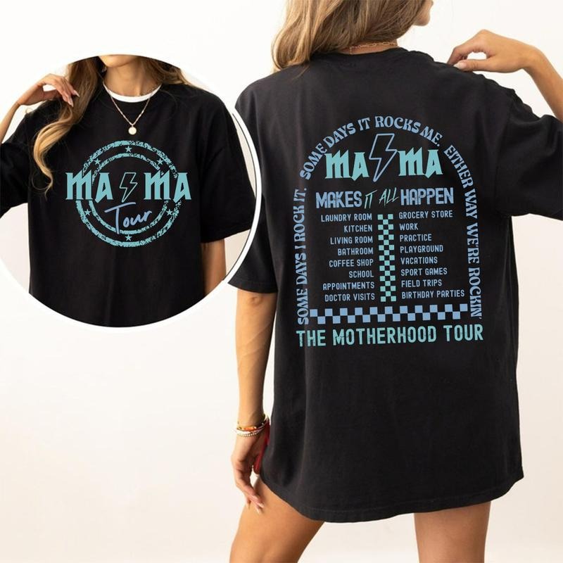 Motherhood Shirt, Some Days I Rock It Shirt, Mama Lighting Bold Shirt, Mama Funny Tour Shirt, Mother's Day Funny Shirt...