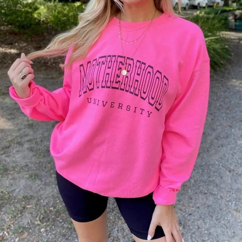 'Motherhood University' Crewneck Sweatshirtstyle{n002}2 T-Shirts, Hoodie, Sweatshirt | UrbanDripWear.com