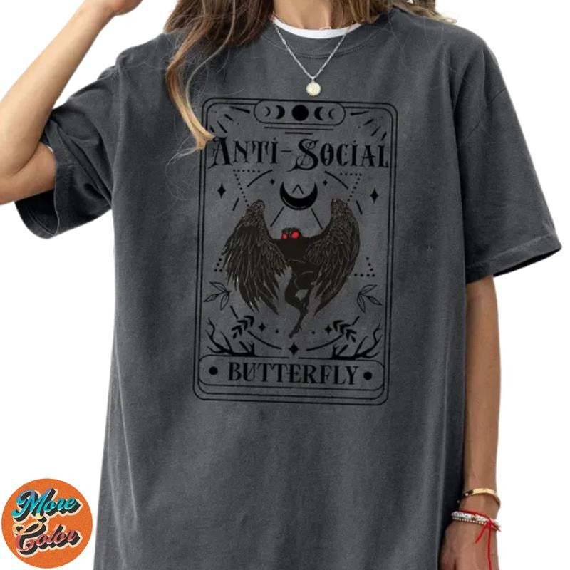 Mothman Tarot Card Movie Vintage Shirts, Cotton Unisex T-Shirt, Crew Neck, Size S- 3XL, Menswear Top, Womenswear Top...
