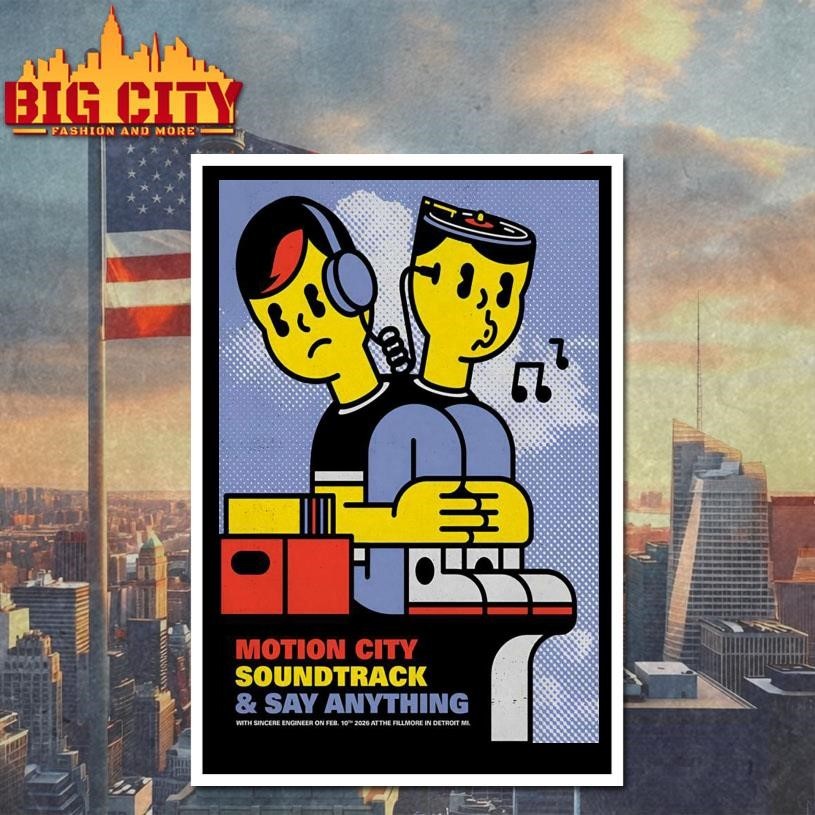 Motion City Soundtrack And Say Anything Tour Detroit MI Feb 10 2026 Poster Shirt
