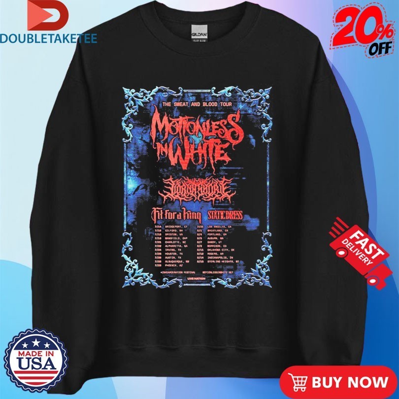 Motionless In White The Sweat And Blood Tour 2026 Dates Venue Shirts
