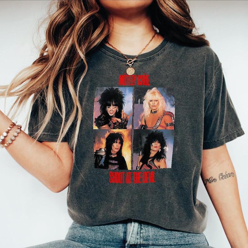 Motley Crue - Shout At The Devil Mock Tshirt. Hoodie, Sweatshirt | UrbanDripWear.com