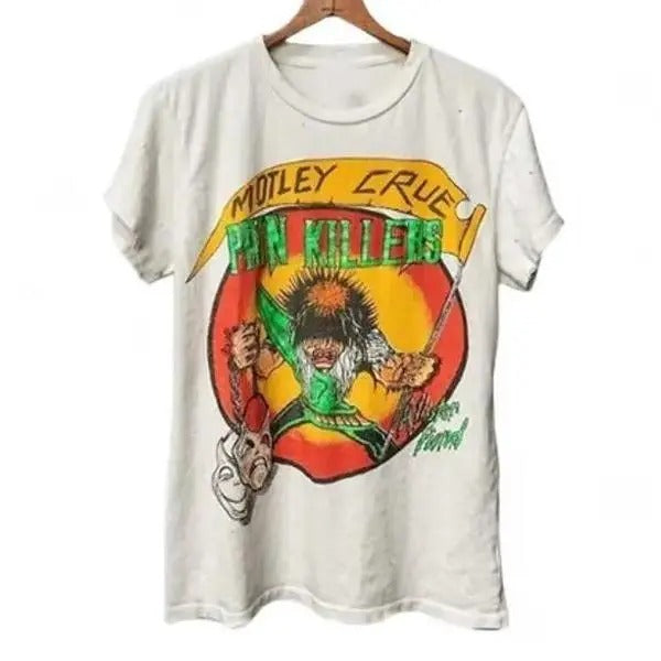 Motley Crue Band 90s Unisex Pain Killers Cotton Menswear Tshirt Hoodie, Sweatshirt | UrbanDripWear.com