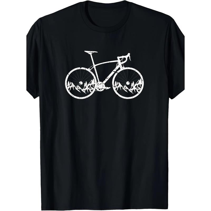Mountain Bike T-shirt Short Sleeve, Crew Neck T-shirt Made in USA Hoodie, Sweatshirt | UrbanDripWear.com