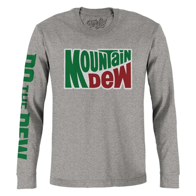 Mountain Dew Do The Dew Sleeve Print Long Sleeve T-Shirt - Gray men Hoodie, Sweatshirt | UrbanDripWear.com