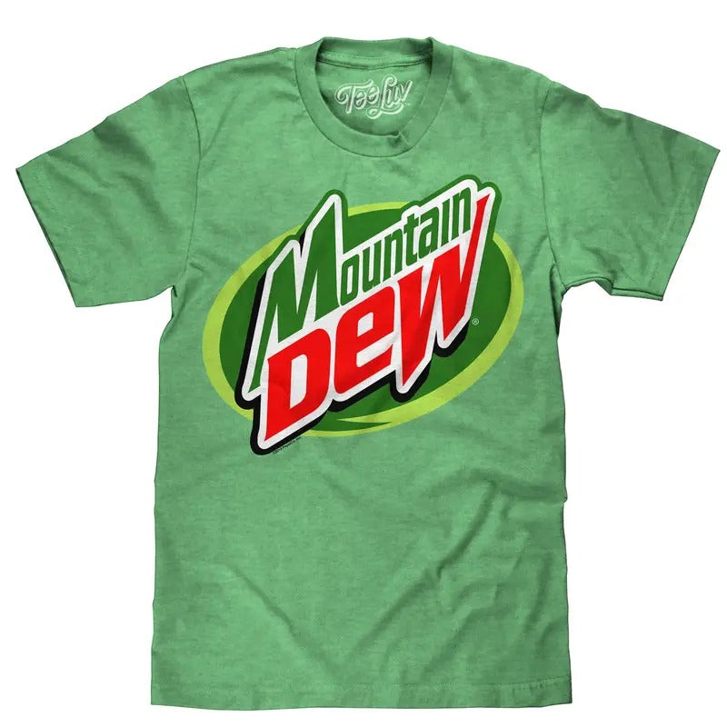 Mountain Dew Logo Big & Tall T-Shirt - Kelly Green Heather Hoodie, Sweatshirt | UrbanDripWear.com