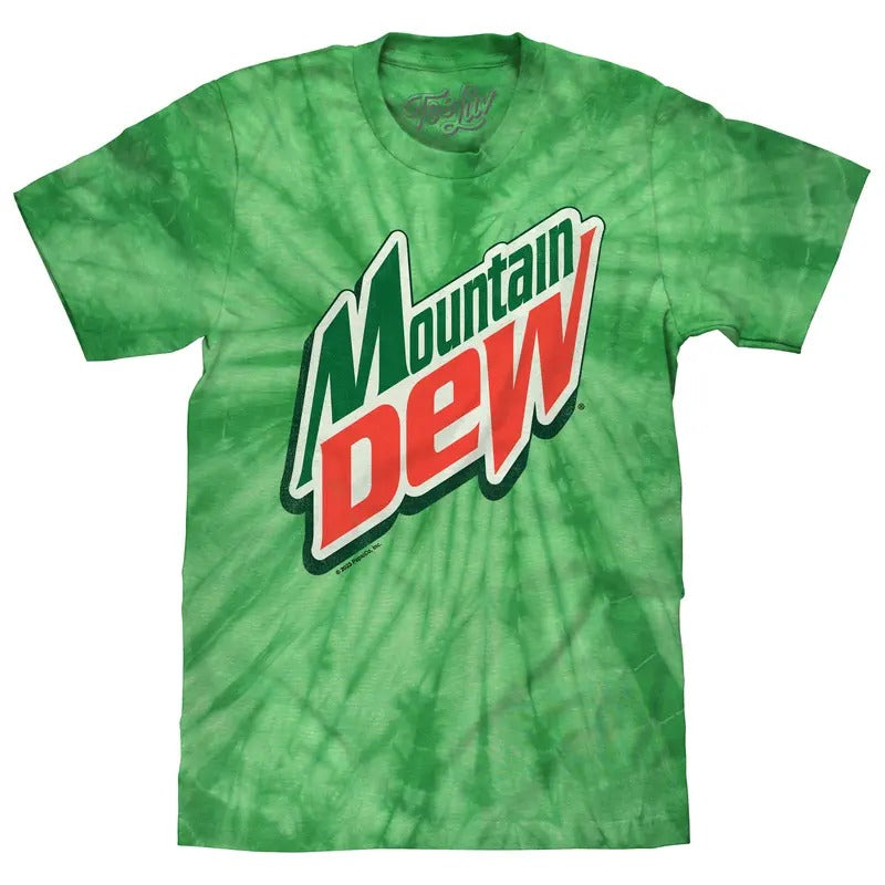 Mountain Dew Logo Tie Dye T-Shirt - Spider Kelly Hoodie, Sweatshirt | UrbanDripWear.com