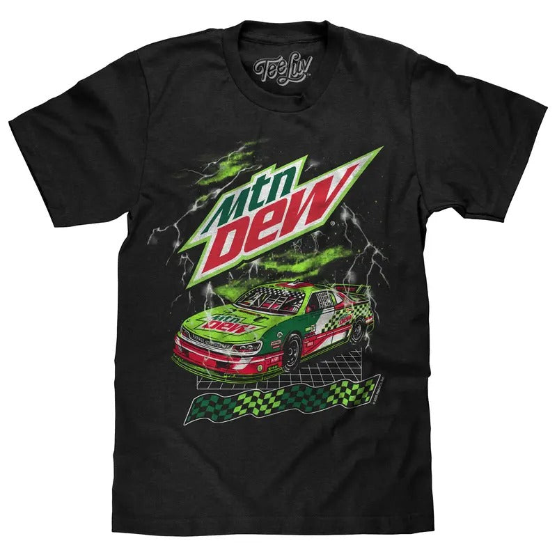 Mountain Dew Racecar T-Shirt - Black Hoodie, Sweatshirt | UrbanDripWear.com