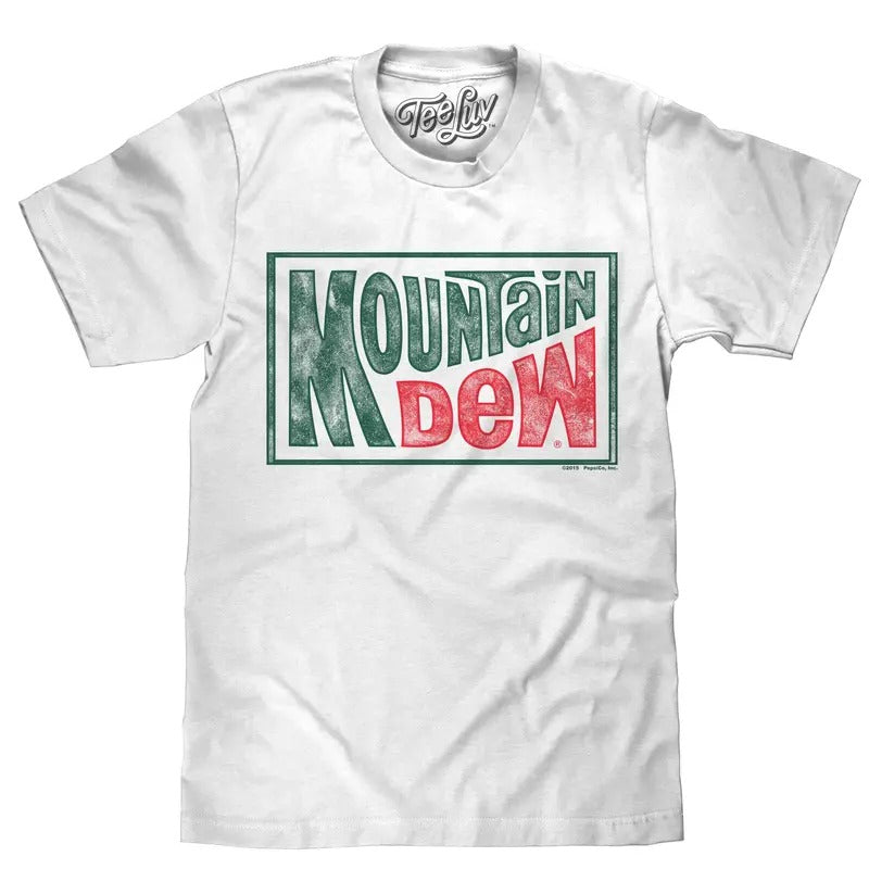 Mountain Dew Retro Logo T-Shirt - White Hoodie, Sweatshirt | UrbanDripWear.com