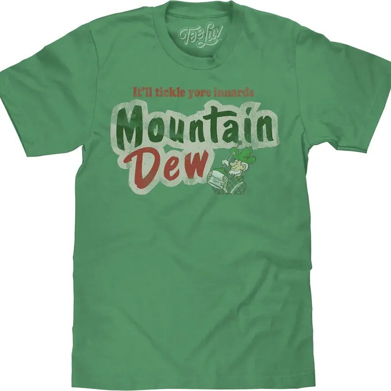 Mountain Dew Tickle Yore Innards Big and Tall T-Shirt - Green Hoodie, Sweatshirt | UrbanDripWear.com