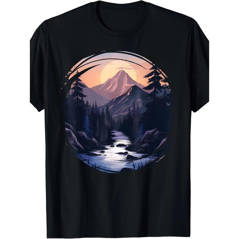 Mountaineering Outdoor Nature Forest Men's graphic T-shirt Made in USA Hoodie, Sweatshirt | UrbanDripWear.com