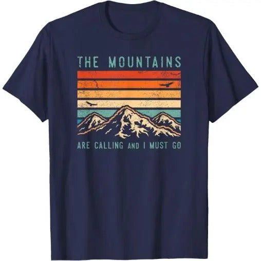 Mountains are Calling & I Must Go Retro Vintage 80s Mountain T-Shirt Made in USA Hoodie, Sweatshirt | UrbanDripWear.com