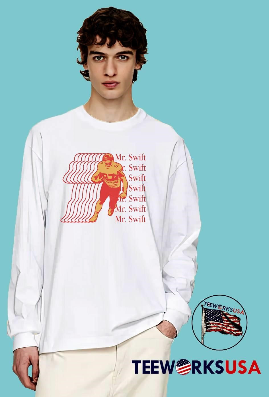 Mr Swift Football Player Retro Style Kansas City Chiefs Shirt