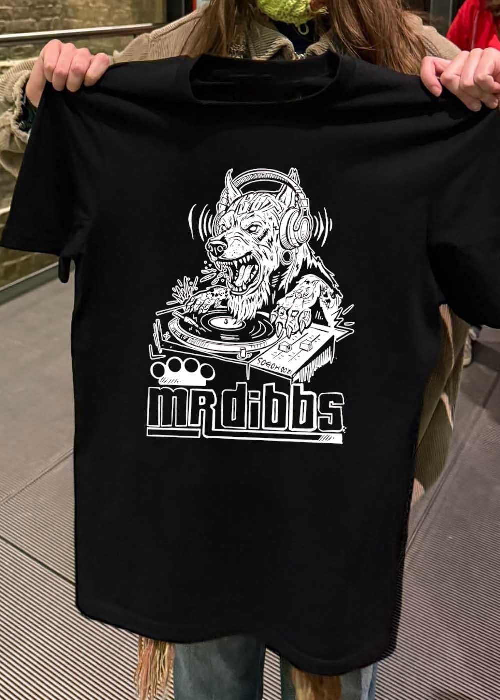 Mr. Dibbs DJing Werewolf Sound Wave 1200 Technics T-Shirt
