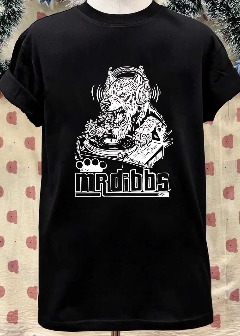 Mr. Dibbs DJing Werewolf Sound Wave 1200 Technics T-Shirt