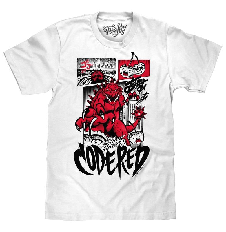Mtn Dew Code Red Comic Book T-Shirt - White Hoodie, Sweatshirt | UrbanDripWear.com