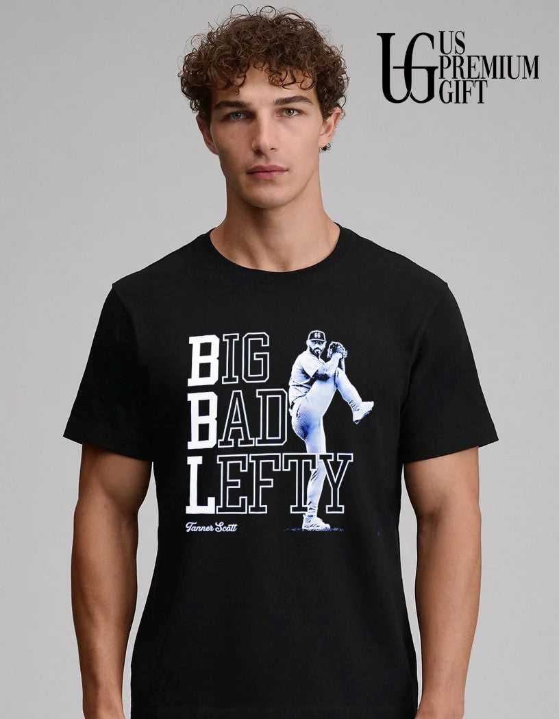 Miguel Rojas Big Bad Lefty Tanner Scott Los Angeles Dodgers baseball shirt