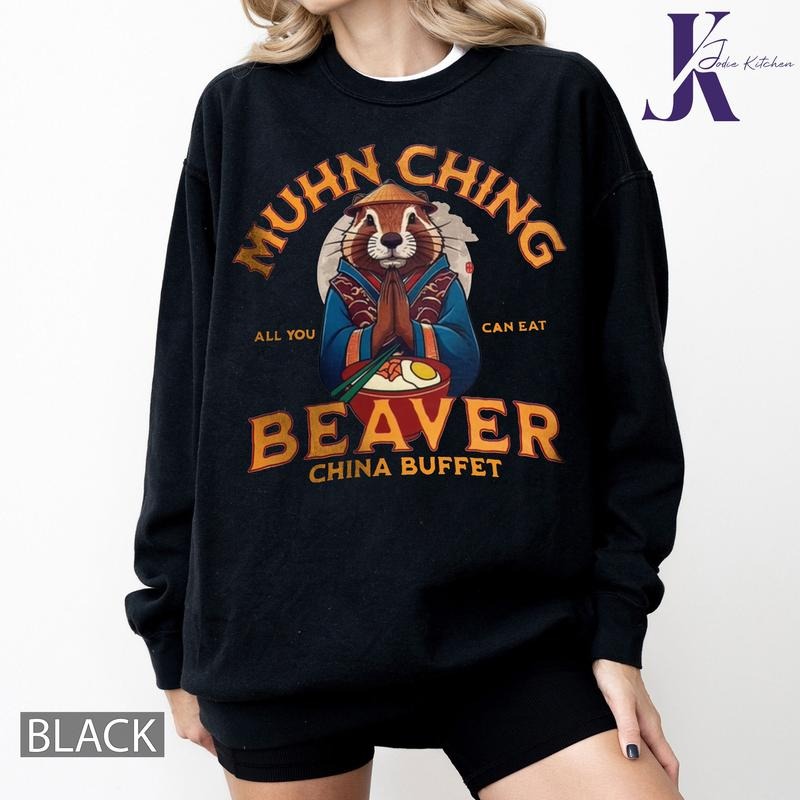 Muhn Ching Beaver China Buffet  Shirt, Comfort Colors Shirt Hoodie, Sweatshirt | UrbanDripWear.com