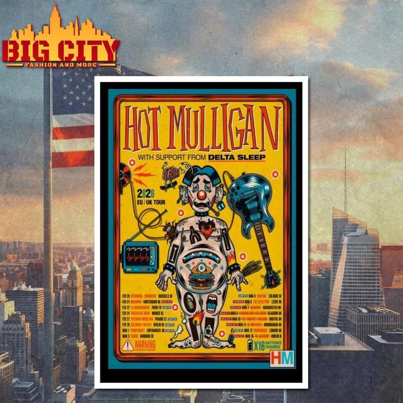 Mulligan With Delta Sleep EU-UK 2026 Tour Poster Shirt